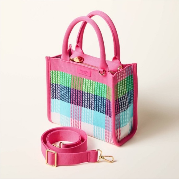 kate spade Handbags - ♠️ Plaid Knit Crossbody Bag Pink - Kate Spade New York x Target